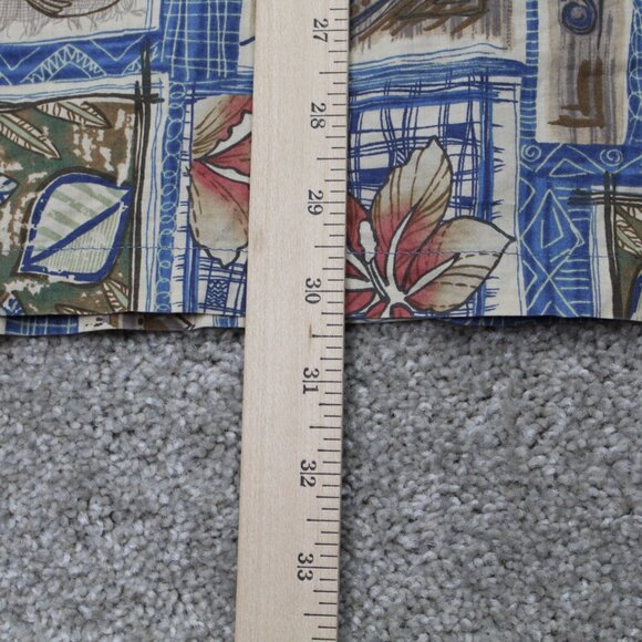 Tori Richard Shirt Men XL Tan Floral Hawaiian Cotton Lawn Short Sleeve Button Up - Picture 11 of 11
